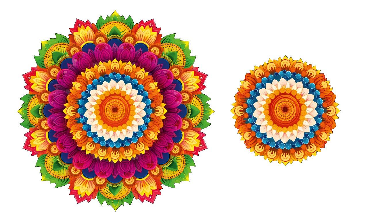 3D Flower Rangoli
