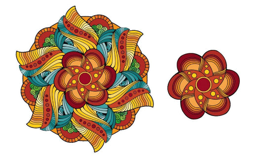 3D Rangoli Abstract Design