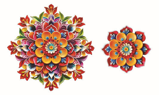 3D Multi-flower Rangoli